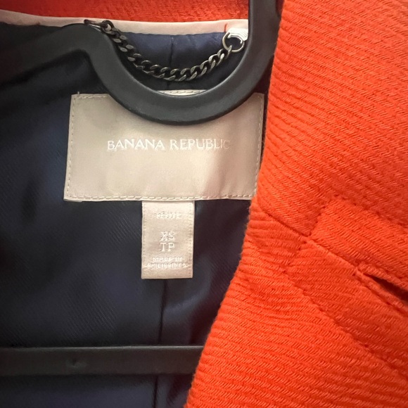 Banana Republic Pea Coat Orange Size XSmall Metal Buttons - Picture 5 of 11